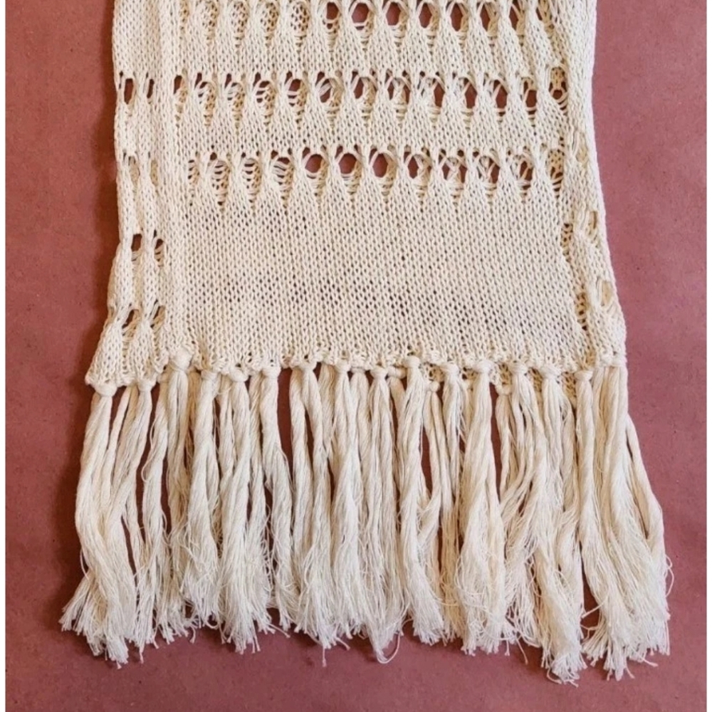 FLOOK THE LABEL Lyanah Crochet Cover-Up Dress in White - Picture 9 of 14